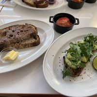 Avocado toast and extra toast and almond butter  at Bills in Fukuoka