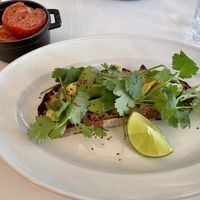 Avocado toast and roasted tomatoes  at Bills in Fukuoka