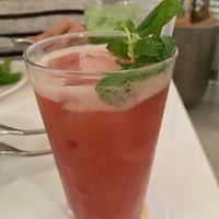 Pomegranate rhubarb homemade soda at Bills in Fukuoka