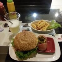 Mushroom burger at MG's Cafe - Hartamas in Kuala Lumpur