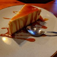 Vegan Cheesecake with Caramel Sauce. at Torna a Surriento in Bangor