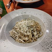 Pesto spaghetti at Torna a Surriento in Bangor