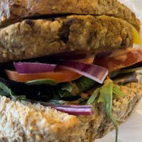 Chick pea burger   at Lulu's Empowering Goods in Lindenhurst