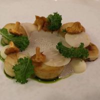 This had an amazing mushroom veloute at Mallory Court in Leamington Spa