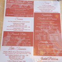 Menu at Murray's in Barmouth