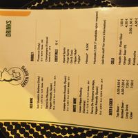 Menu at Green Hippo in Helsinki