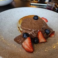 'Banana Pancakes' with hazelnut spread & berries (8€) at Green Hippo in Helsinki