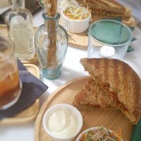 vegan croque pesto at Cosimo in Antwerpen