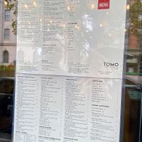 Menu at Tomo Sushi & Ramen in Philadelphia