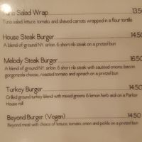 Burger option at Melody in Los Angeles