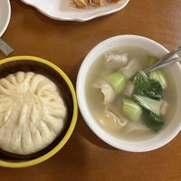 Big bun and wonton soup  at Dumplings N More in San Diego