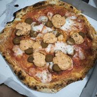 Pizza Argentina Vegana at Mano a Mano in Cartagena