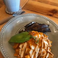 Vegan chilaquiles. Request the extra salsa if you need a bit more hotness.  at Alma Verde - Hipodromo in Tijuana