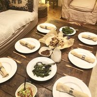 Dinner table at The Bel Air Treehouse in Los Angeles