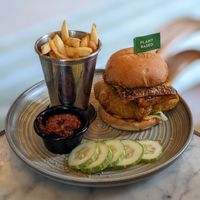 Vegan Nasi Lemak Burger at Privé - Asian Civilisation Museum  in Central Singapore