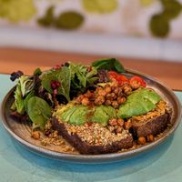 Vegan Middle Eastern Avocado Toast With Spiced Chickpeas at Privé - Asian Civilisation Museum  in Central Singapore