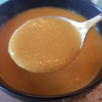 Carrot and Lentil soup at Privé - Asian Civilisation Museum  in Central Singapore