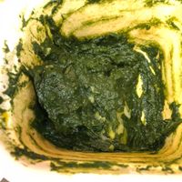 Spinach and garlic potatoe at Curry Fix in Oxley