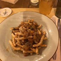 Pasta with egg plant tomato sauce   at Cantina & Bottega in Gravedona Ed Uniti