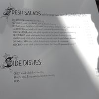 Menu: salad and side order selection at Hans im Glück in Leipzig