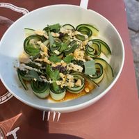 Mini-courgette grilles  at La Cuisine Comptoir in Collioure