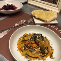 Hokkaido pumpkin + smoked beetroot  at La Cuisine Comptoir in Collioure