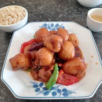 General Tao chicken at Buddha's Vegan Restaurant in Toronto