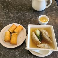 Egg roll and dumpling soup (small) at Buddha's Vegan Restaurant in Toronto