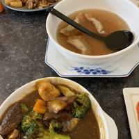 Mmmm highly recommend the dumpling soup  at Buddha's Vegan Restaurant in Toronto