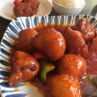 Genera Tsoa’s chicken  at Buddha's Vegan Restaurant in Toronto