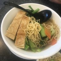 Duck noodle soup  at Buddha's Vegan Restaurant in Toronto