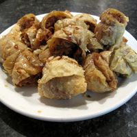 Bean curd sheet roll at Buddha's Vegan Restaurant in Toronto
