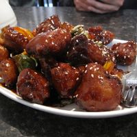 Ginger beef at Buddha's Vegan Restaurant in Toronto