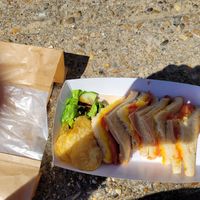 Ham and cheese toastie at Suzie's Beach Cafe in Southwold