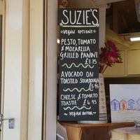 Savoury vegan options at Suzie's Beach Cafe in Southwold