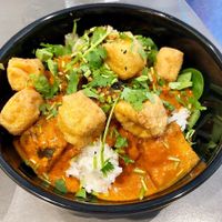 Red Fluffy Tofu Curry - so tasty! at Taku-Taku in Stockholm