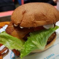 Chicken style burger at Taku-Taku in Stockholm