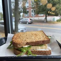 Vegan breakfast sandwich  at LB Kitchen in Portland