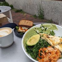 Vegan breakfast sandwich and that vegan bowl at LB Kitchen in Portland