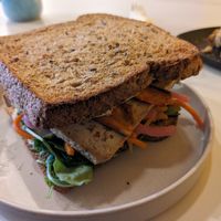 Breakfast sandwich at LB Kitchen in Portland