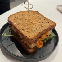 Vegan breakfast sandwich at LB Kitchen in Portland