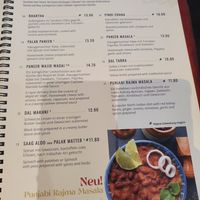 Menu at Kashmir in Leinfelden-echterdingen