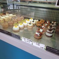 The selection of their cakes that day. Prices range around 4€ at Zoï Kitchen - La Boutique in Lyon