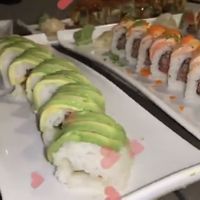 Veggie roll (with Spicy Salmon in the background but ignore) at Co - Waverly Walk in Charlotte