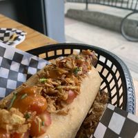 Vegan hot dog  at German Street Food in Medellin