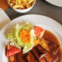 Braised tofu at Safari in Portimao