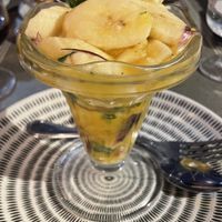 Banana ceviche (a bit spicy). Very surprising flavours .  at Safari in Portimao