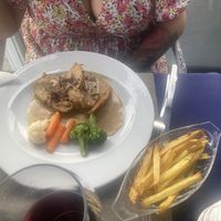 Seitan in peppercorn saucee  at Safari in Portimao