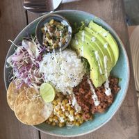 Vegan fusion bowl   at Hangten Rooftop Restaurant in Weligama