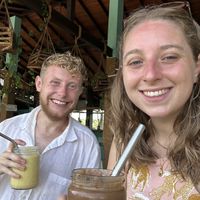 A bit burnt, but the smoothies were amazing!!  at Hangten Rooftop Restaurant in Weligama